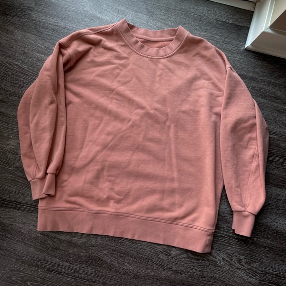 lululemon athletica Sweaters - Lululemon Perfectly Oversized Crewneck Pullover Sweatshirt Terracotta EUC Cotton